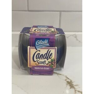 Vintage Glade Candle Scents Mountain Berry Scented Purple Single 4 oz 30 Hr New